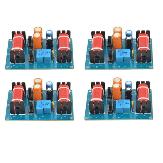 4X 150W Speaker Treble Alto Bass Audio Frequency Divider 3 Way Crossover Filter for 4-11 Inch Bookshelf Speakers