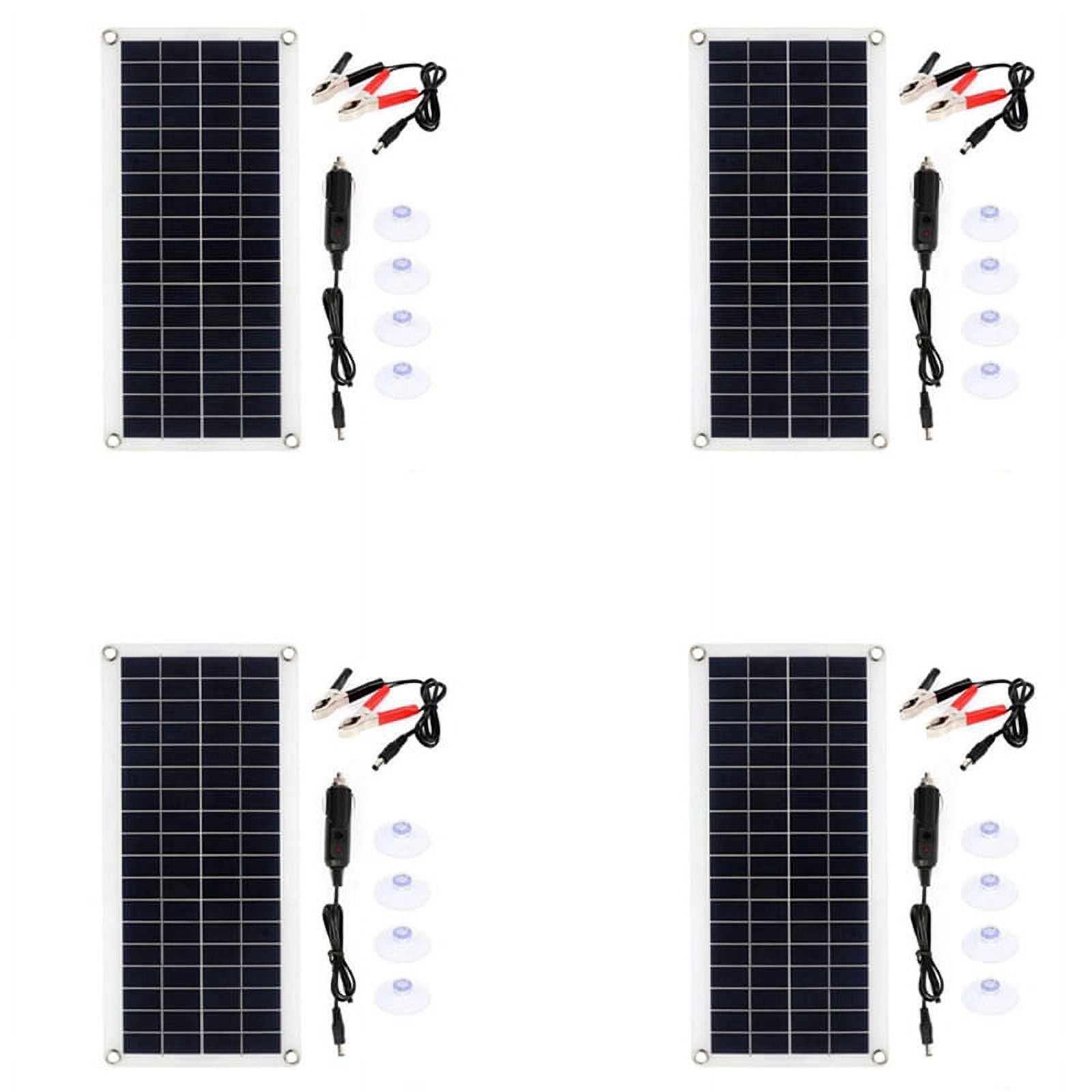 4X 15W Solar Panel 12-18V Solar Cell Solar Panel for Phone RV Car MP3 PAD Charger Outdoor Battery Supply B