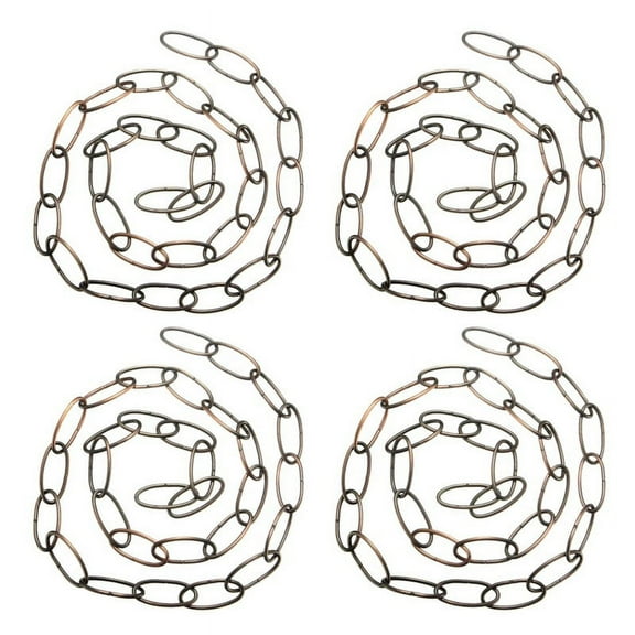4X 1M Heavy Duty Chain for Vintage Chandelier Hanging Lamp,Red Bronze