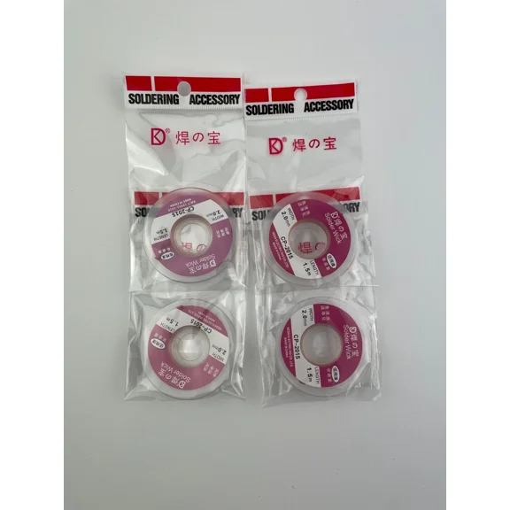 4X 2.0Mm 5 Ft Desoldering Braid Wick Solder Remover W/ No Residue Rosin Flux