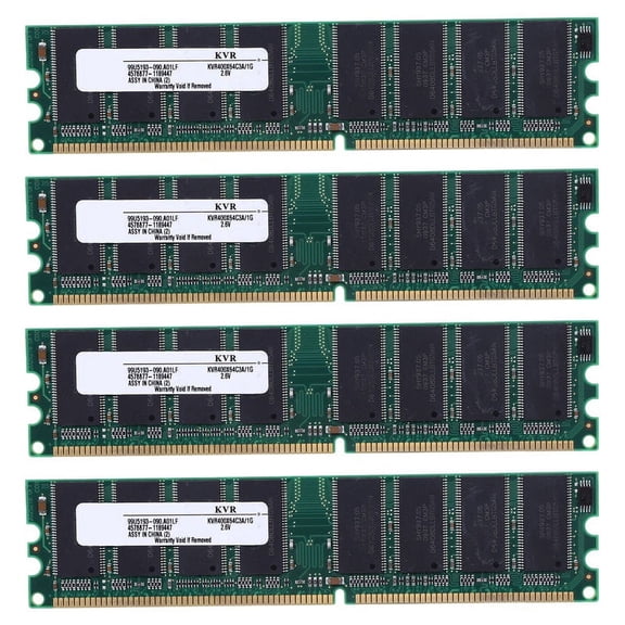 4X 2.6V DDR 400MHz 1GB Memory 184Pins PC3200 Desktop for RAM CPU GPU APU Non-ECC CL3 DIMM