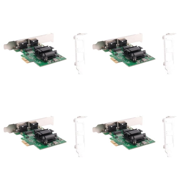 4X 2-Port Gigabit PCIe Network Card 1000M Dual Ports PCI Express Ethernet Adapter with 82571EB LAN NIC Card for Windows