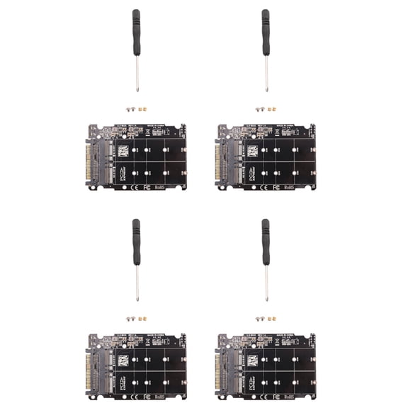 4X 2 in 1 M.2 NVMe SATA U2PCB M.2 NVME SSD Key M Key B SSD to U.2 SFF-8639 Adapter PCIe M2 Converter Desktop Computer
