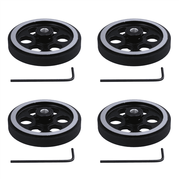4X, 200X6mm Industrial Aluminum Rubber Measuring Rotary Encoder Meter Wheel