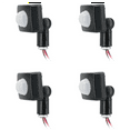 thumbnail image 1 of 4X 220V Mini Human Body Infrared Sensor Infrared Body Sensor Switch LED Flood Light PIR Motion Sensor Adjustable Black,4 x sensory switch 4 x English manual,Black, 1 of 7