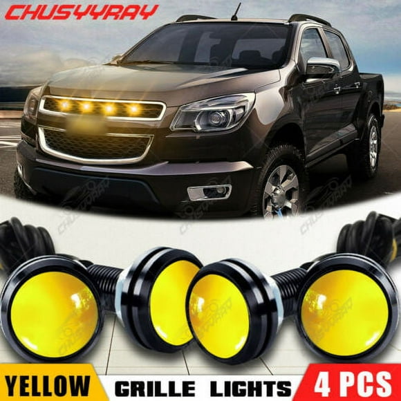 4X 23mm front LED Headlight Switchback Amber Eagle Eye Fog Daytime Running Light