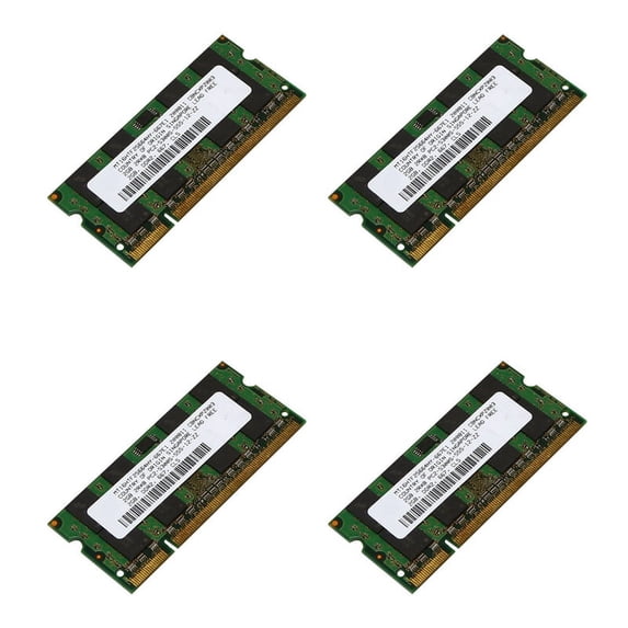 4X 2GB DDR2 RAM Memory 667Mhz PC2 5300 Laptop Ram Memoria 1.8V 200PIN SODIMM for AMD,4 x Memory,green