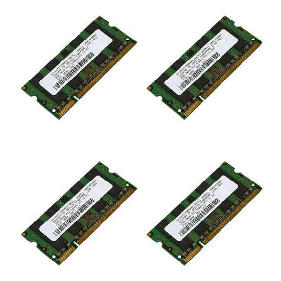 4X 2GB DDR2 RAM Memory 667Mhz PC2 5300 Laptop Ram Memoria 1.8V 200PIN SODIMM for AMD,4 x Memory,green