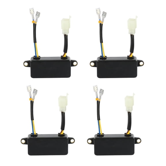 4X 2KW Gasoline Generator Parts AVR Single-Phase Automatic Voltage Rectifier,4 * Voltage rectifier,black