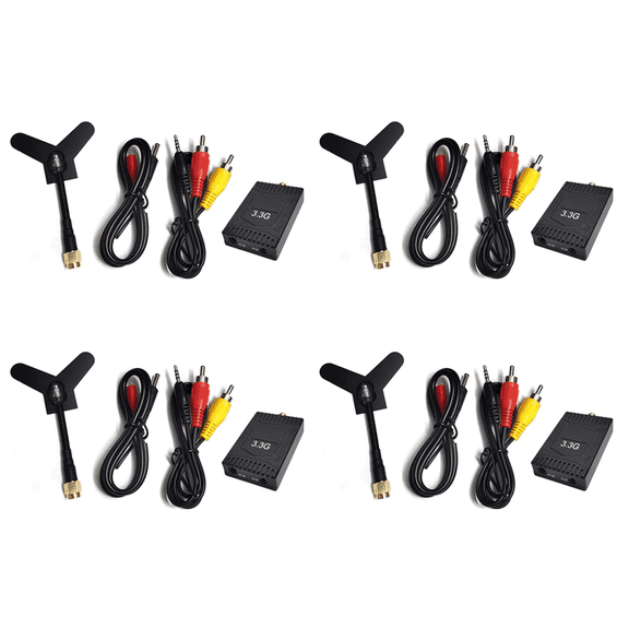 4X 3.3G FPV VRX Kit 8CH FPV Video Receiver for FPV RC Racing Drone,4 x 3.3G FPV VRX Kit 8CH FPV Video Receiver Kit,Black