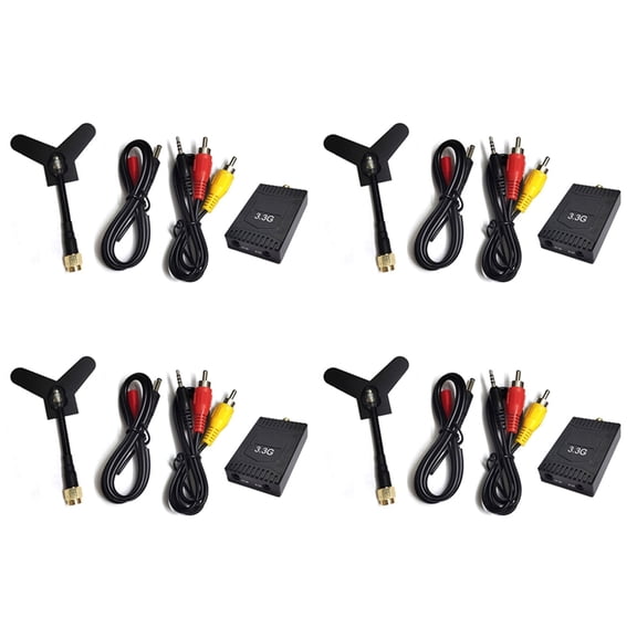 4X 3.3G FPV VRX Kit 8CH FPV Video Receiver for FPV RC Racing Drone