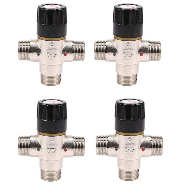 4X 3/4 Inch DN20 Solar Heater Thermostatic Mixing Valve Pipe Valve