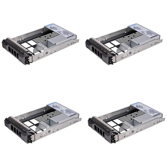 4X 3.5 Inch Hard Drive Tray for PowerEdge Servers - with 2.5 Inch HDD Adapter NVMe SSD SAS Bracket