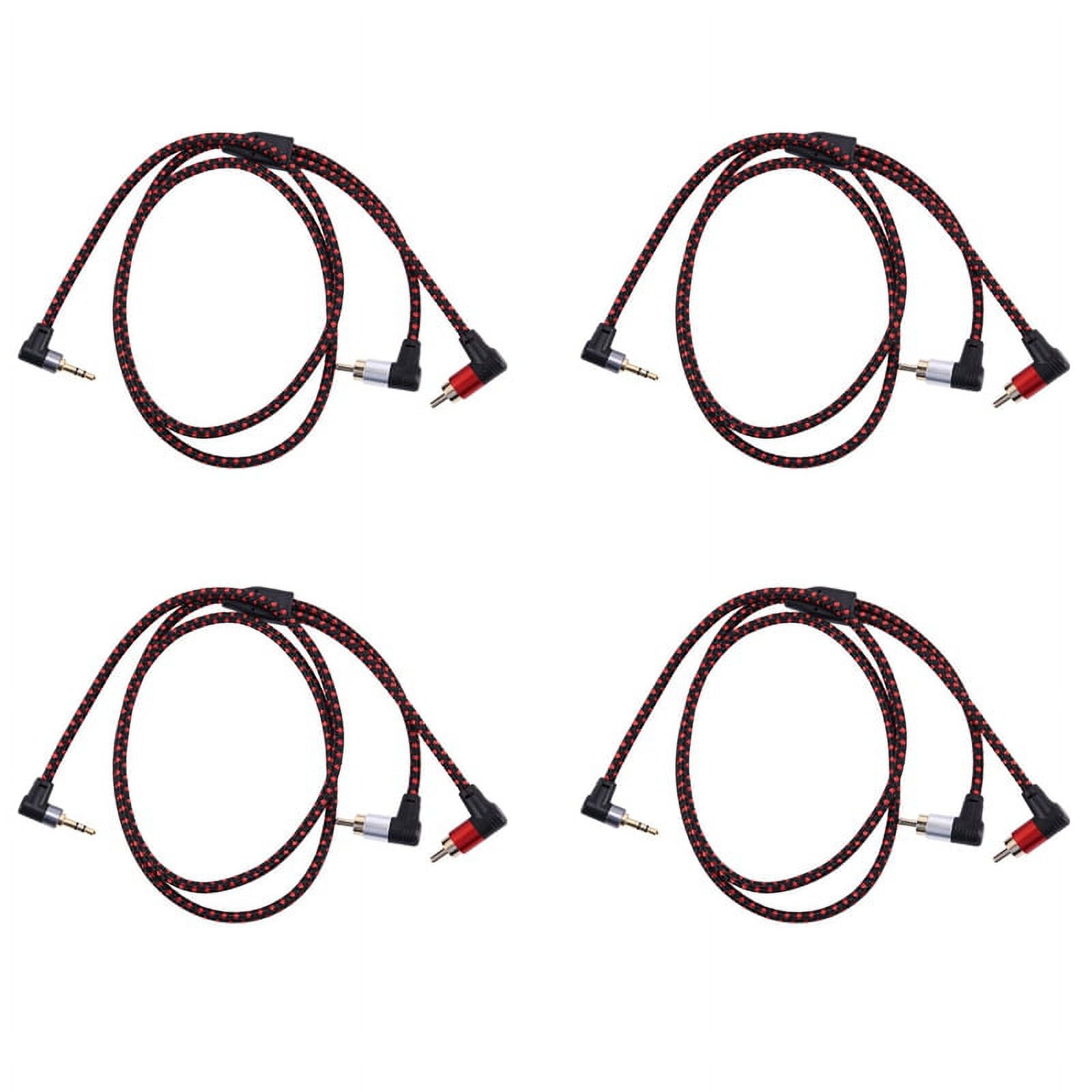 4X 3 5mm Male To 2 RCA Male Cable Right Angle Stereo AUX Y Splitter 4x-3-5mm-male-to-2-rca-male-cable-right-angle-stereo-aux-y-splitter