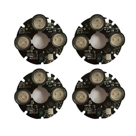 4X 3 Array IR Led Spot Light Infrared 3X IR LED Board for CCTV Cameras Night Vision (53mm Diameter)