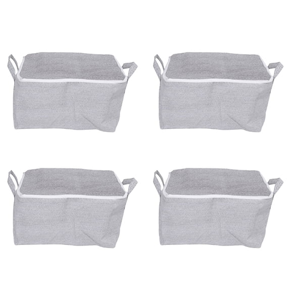 4X 3-Dimensional Storage Box Household Storage Box with Window Organizer Cloth Folding Large Capacity 30L,4 x storage bags