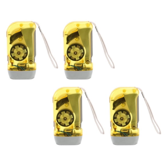 4X 3 LED Dynamo Wind Up Flashlight Hand-Pressing Crank No Battery Torch