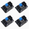 4X 3Pin 4Pin Fan Adapter PWM PC Case Cooling Fan Hub 8Way Splitter