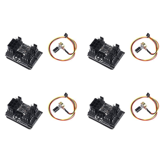 4X 3 Pin 4 Pin Fan Adapter PWM PC Chassis Cooling Fan Hub Governor 8 Way Splitter 12V Speed Controller with 6Pin Port