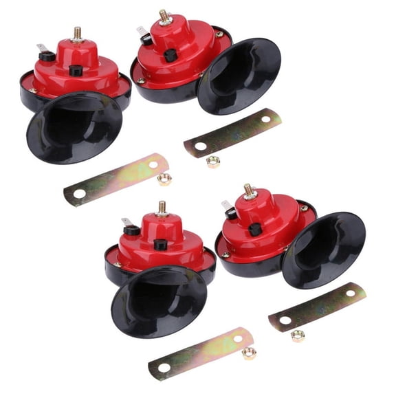4X 300DB Super Loud Train Horn for Truck Train Boat Car Air Electric Snail Single Horn 12V Waterproof Horn