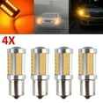 thumbnail image 1 of 4X 33Led 581 Bau15S Py21W Turn Signal Yellow Rear Indicator 12V Bulb, 1 of 7