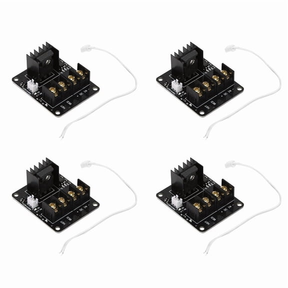4X 3D Printer Hotbed MOSFET Expansion Module Inc 2pin Lead Anet A8 A6 A2 Compatible Black,4 x MOSFET expansion module,Black