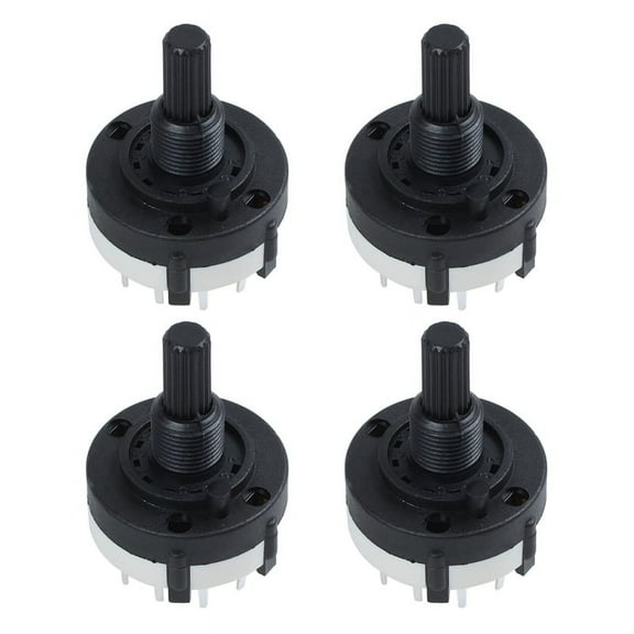 4X 3P4T 3 Pole 4 Position Single Band Rotary Switch W Knob