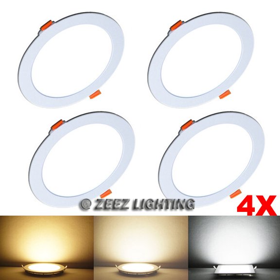 4X 3W 2.75-Inch Round Cool White Recessed Lighting LED Ceiling Panel Down Light
