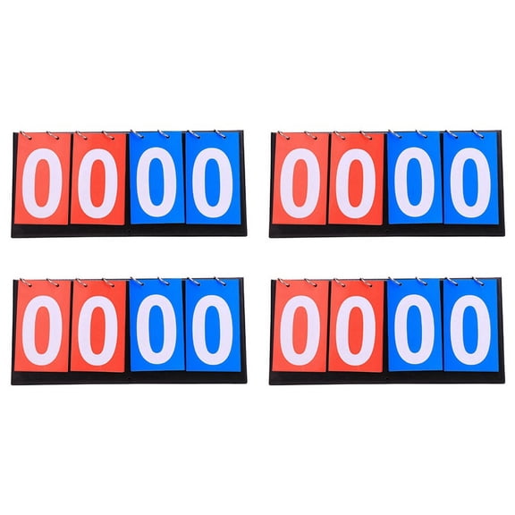 4X 4 Digit Score Board Basketball Soccer Scoreboard for Basketball Football Badminton Volleyball Table Tennis