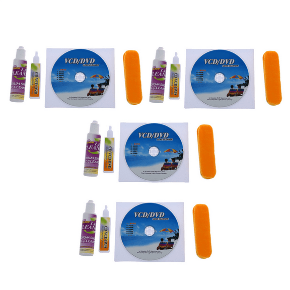 4X 4 in 1 CD DVD Rom Player Maintenance Lens Cleaning Kit