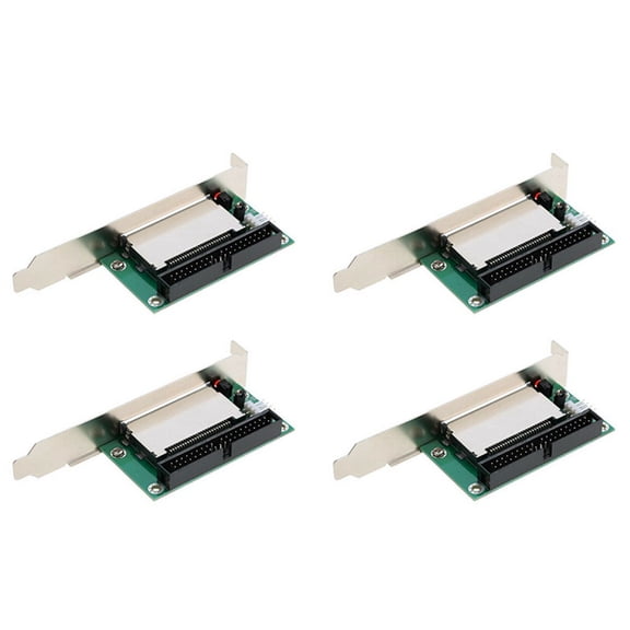 4X 40-Pin Compact Flash Card to 3.5 Ide Converter Adapter Pci Bracket Back Panel,4 x to IDE Adapter with Back Panel