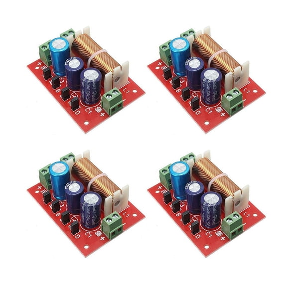 4X 400W Speaker Crossover 2 Way High-Low 4-16 Ohm Frequency Divider for Speaker