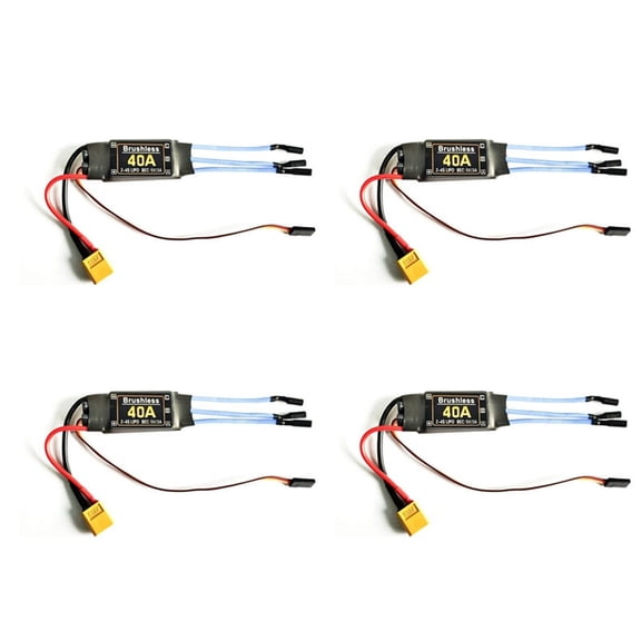 4X 40A Brushless ESC Plug RC Toys Components Accessories Speed Controller Motor FPV Quadcopter Helicopter,4 x electronic governor,As Shown