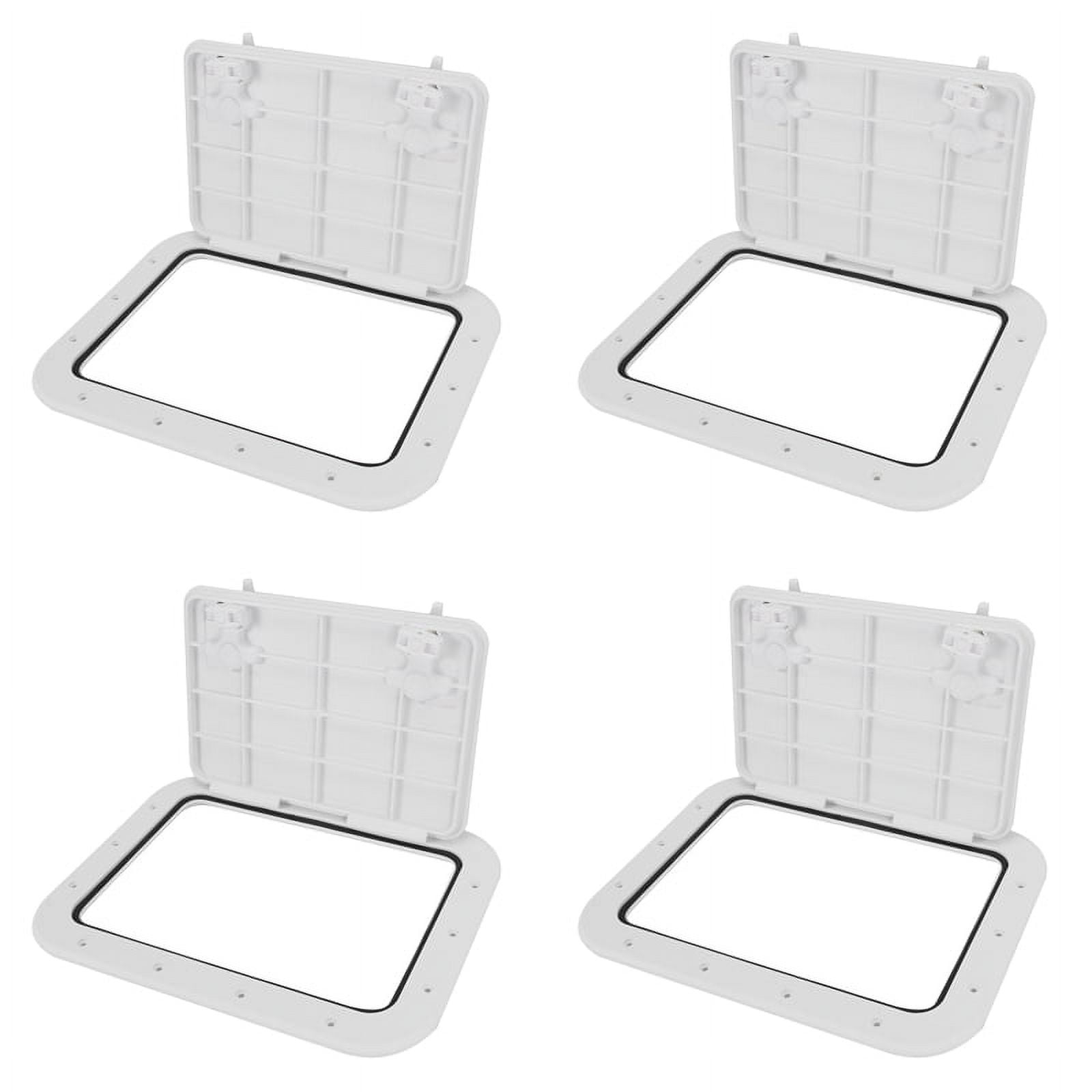 4X 425315mm Boat Hatch ABS Marine Access/Deck Hatch for Marine Yacht RV Non Removal Knob Anti