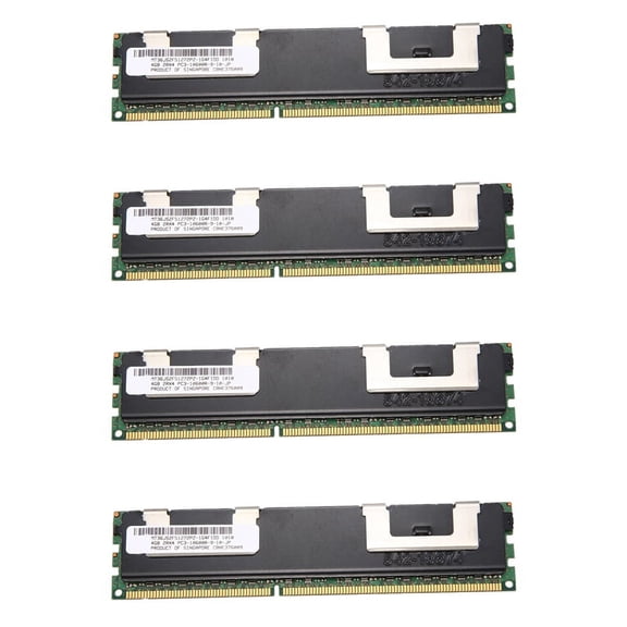 4X 4GB DDR3 Memory RAM PC3-10600R 1333MHz 2Rx4 1.5V ECC 240-Pin Server RAM MT36JSZF512772PZ