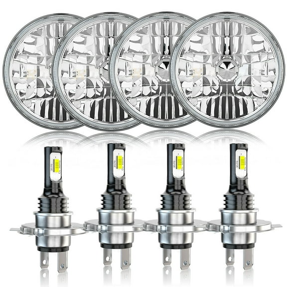 4X 5.75" 5-3/4" Round Headlights Hi/Lo Beam H5001 for Chevy Chevelle 1964-1970