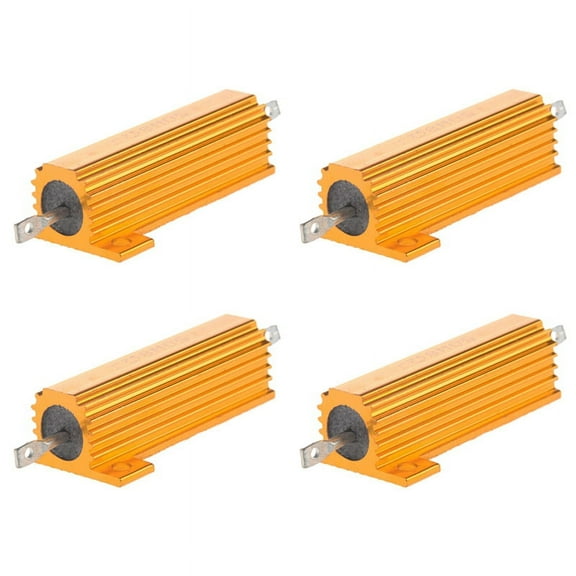 4X 50 Watt 8 Ohm 5% Aluminum Housed Wirewound Resistor