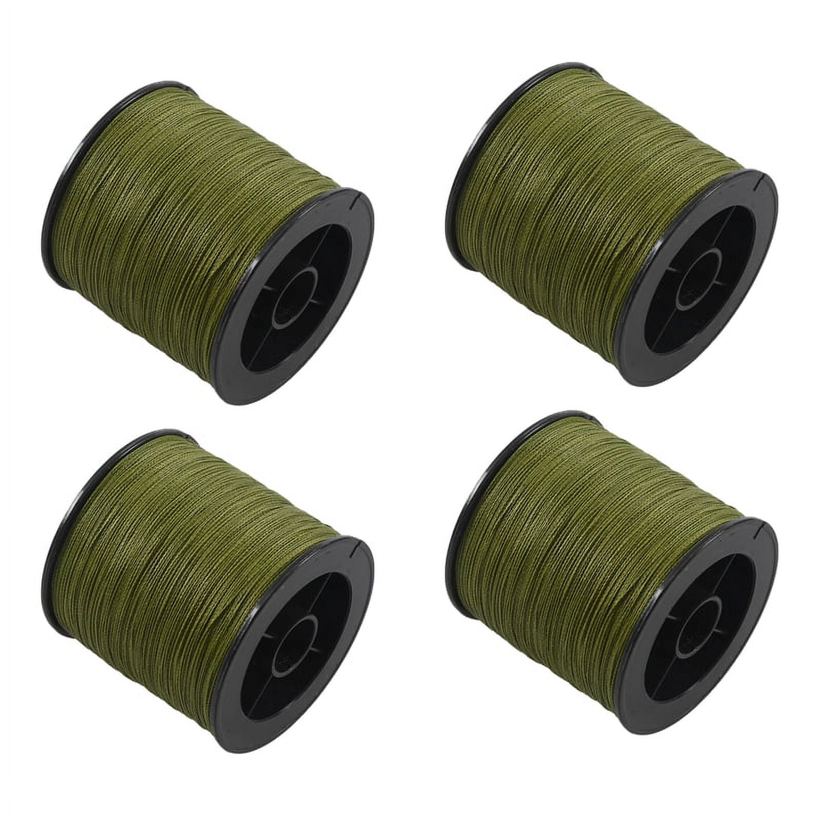 4X 500 M 30 LB 0.26mm Fishing Line Strength PE Braided 4 Strands Green,4 x Fishing Line,green