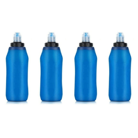 4X 500Ml Water Filter Bottle Water Filter Straw Soft Folding Outdoor Filtered Water Bag for Sport Camping Hiking Cycling
