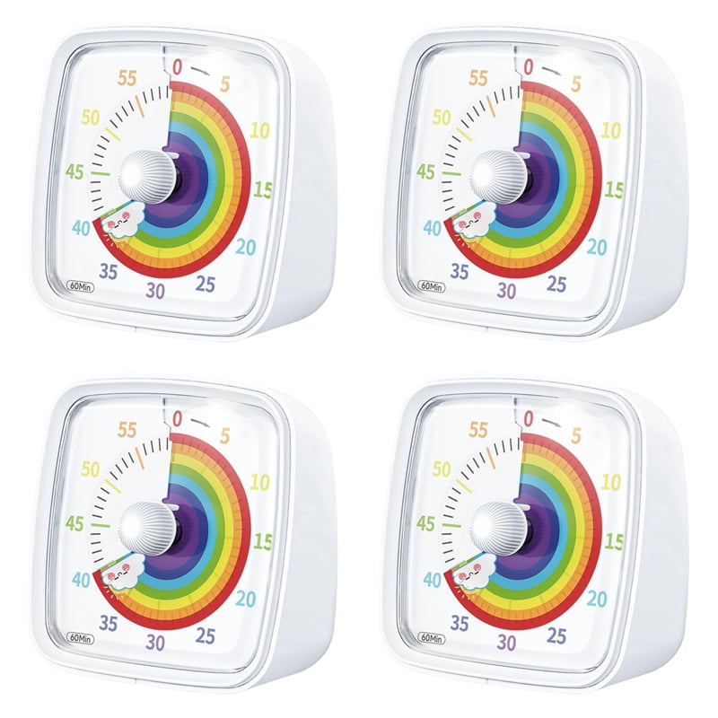 4X 60-Minute Visual Timer with Night Light, Countdown Timer,Pomodoro ...