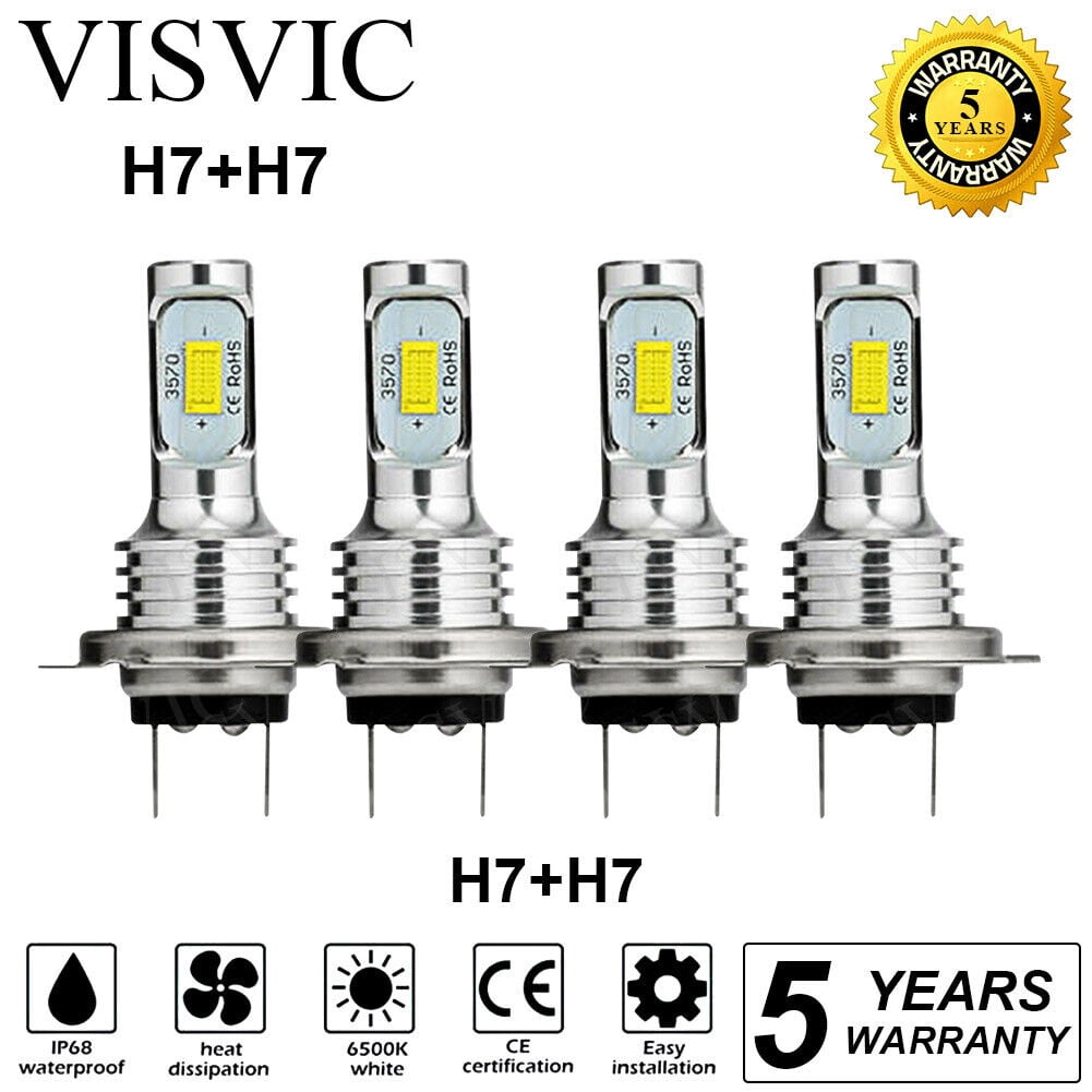 H7 LED Headlight Bulb 6000K 100W Equivalent – For Honda GL1800 Goldwing ABS 2001-2016