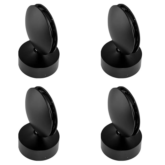 4X 6W 360 Degree LED Lamp LED Window Sill Door Frame Wall Light for Bedroom Hallway Aisle Bar Stair Black,Warm Light,4 x Lamp 4 x Mounting Kit,Black