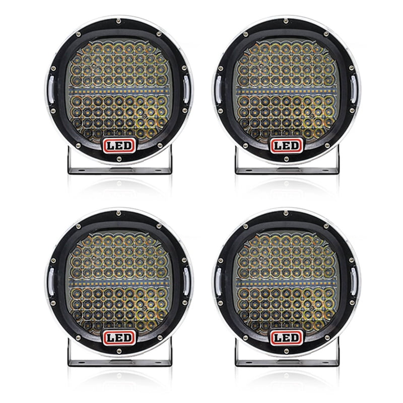 4x7 Led 4X 7 Inch 300W Offroad LED Work Light Bar White+Amber, Round Spotlight ...