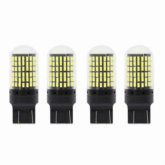 4X 7440 Canbus Super Bright Error Free LED Bulb T20 W21W 144 SMD White for Reverse Tail Turn Signal Light