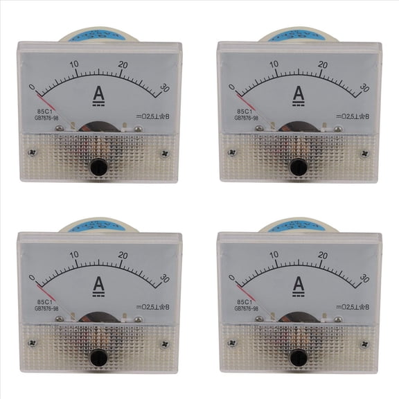 4X 85C1-A Dc Analog Ampere Meter Panel Meter Gauge 30A Amp Gauge Current Mechanical Ammeters