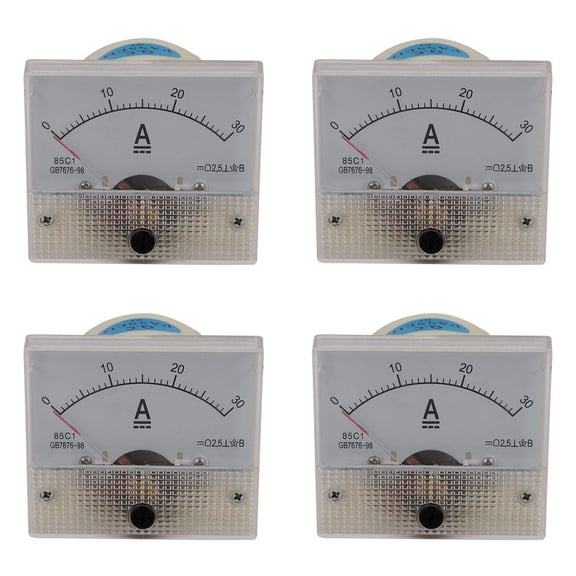 4X 85C1-A Dc Analog Ampere Meter Panel Meter Gauge 30A Amp Gauge Current Mechanical Ammeters