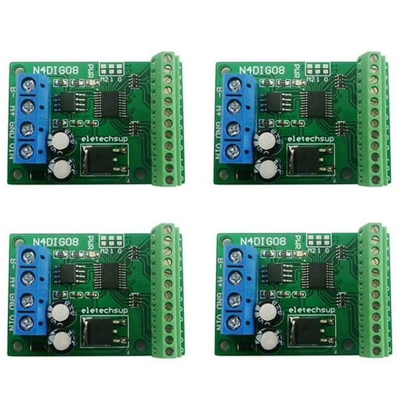 4X 8Ch Input/Output Digital Switch TTL LvTTL CMOS RS485 IO Control Module Modbus Rtu Board (with Terminal)
