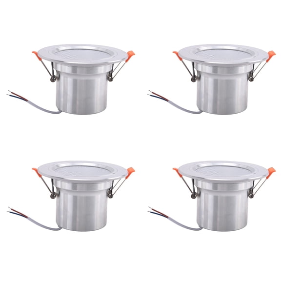 4X 8Ohm 10W Bathroom Ceiling Speaker Background Music System Moisture-Proof Aluminum Can Fashion In-Ceiling