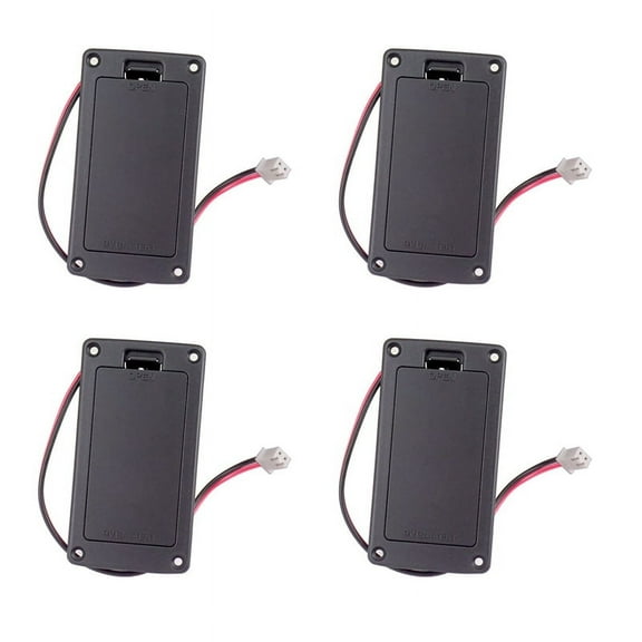 4X 9V Flat Mount Guitar Active Pickup Battery Cover Hold Box Battery Storage Case for Electric Guitar Accessory