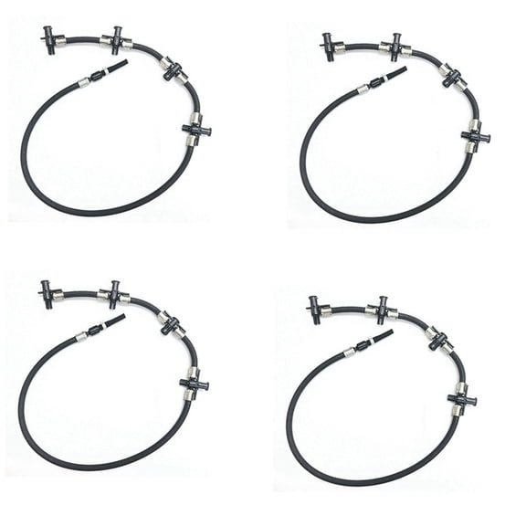 4X A6460700932 6460700932 Fits for Sprinter 2.2 CDI Fuel Leak Off Pipe Fuel Tank Line Hose Pipe Injector Hose,4 * Fuel Injector Hose,black